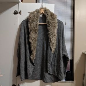 Calvin Klein Faux Fur Cardigan